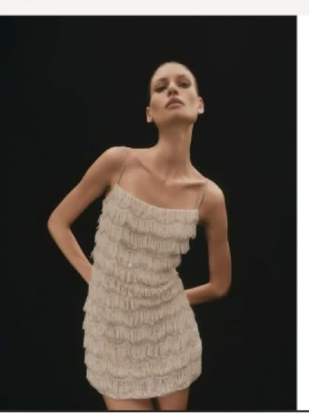 Rachel Gilbert Sadie White Beaded Mini Dress